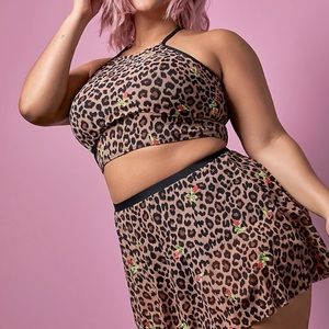 ❌SOLD❌Torrid x Betsey Johnson HTF Limited Edition Leopard 2 Piece Swim set siz…